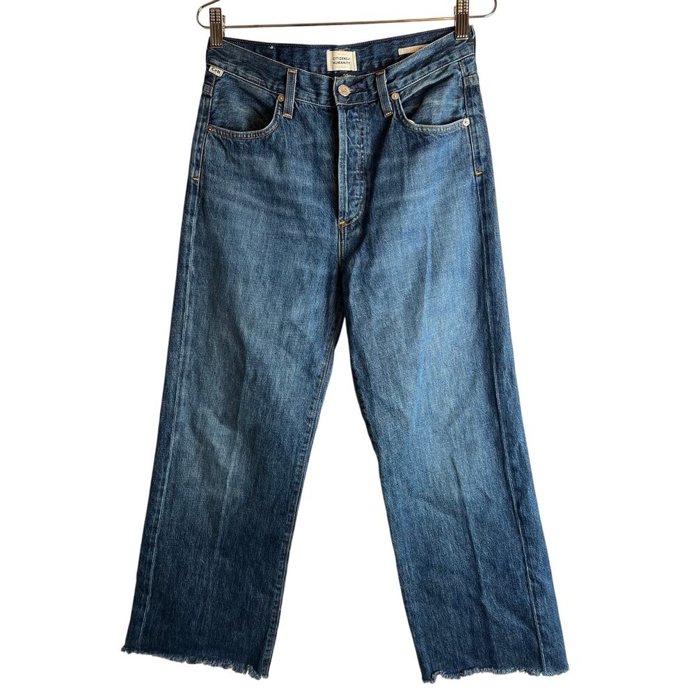 Citizens of Humanity Annina Vintage Button Fly Wide Leg Jeans 25 Organic Cotton